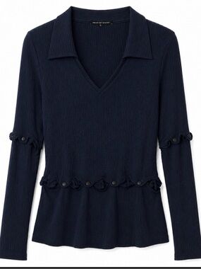Head of State+ Women’s dark blue shirt. Snap waist and sleeves. Original!
